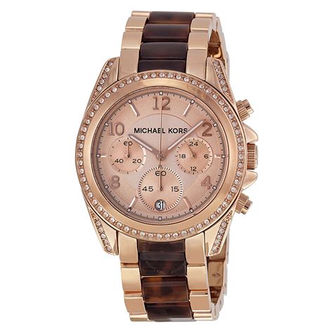 michael kors ladies rose gold watch|two tone rose gold watch.